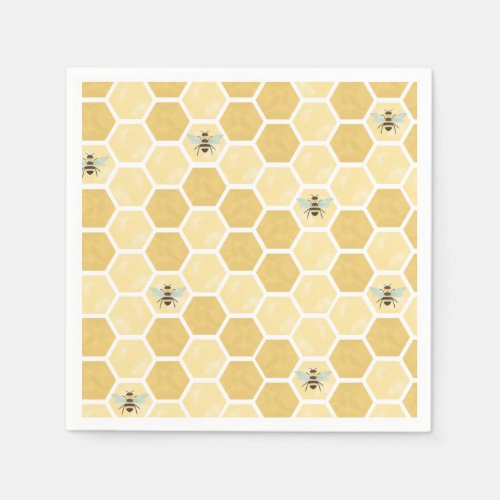 Bee Baby Shower honeycomb Napkins