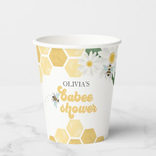 Bee Baby Shower honeycomb Paper Cups