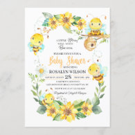 Bee Baby Shower Invitation