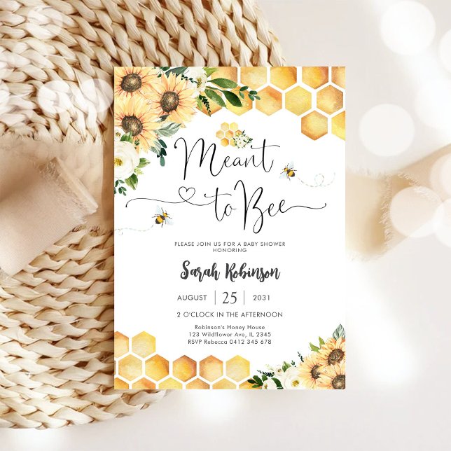 Bee Baby Shower Invitation (Creator Uploaded)