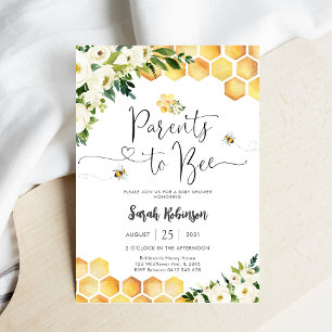 Bee Baby Shower Invitation
