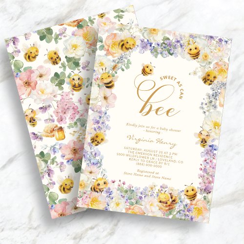 Bee Baby Shower Invitation