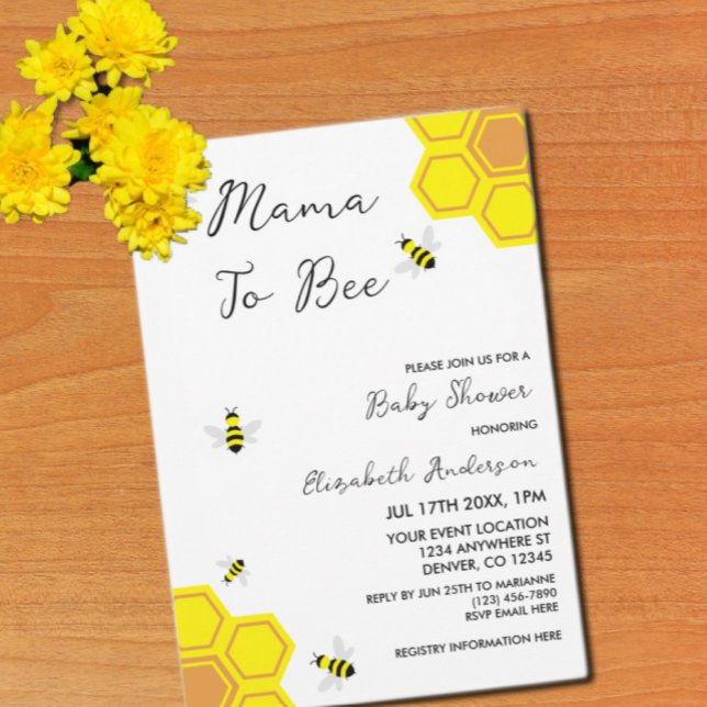 Bee Baby Shower Invitation (Creator Uploaded)
