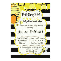 Bee Baby Shower Invitation or Gender Reveal Party