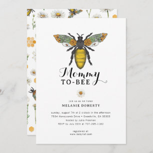 Bee Baby Shower Invitation Wildflower Floral Hon