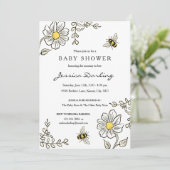 Bee Baby Shower Invitations for Bumble Bee Shower (Standing Front)