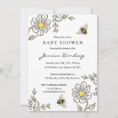 Bee Baby Shower Invitations for Bumble Bee Shower (Front)