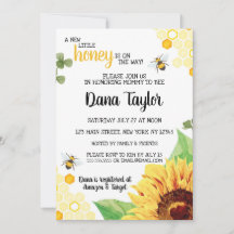 Bee Baby Shower Invite - Mommy to Bee Invitation