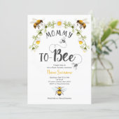 Bee Baby Shower, Mommy to-be Invitation (Standing Front)