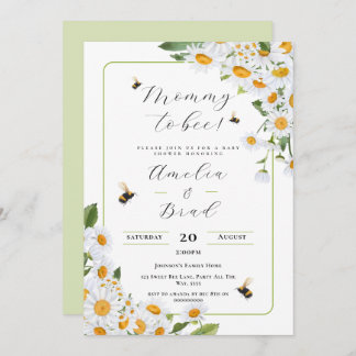 Bee Baby Shower Mommy to Bee As Sweet As Can Bee Invitation