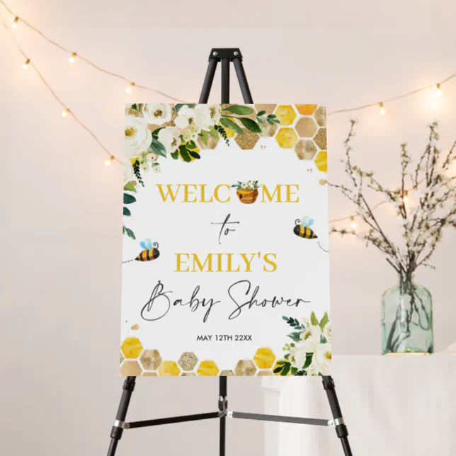 Bee Baby Shower Mommy To Bee Gender Neutral Foam Board 