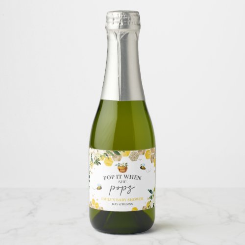 Bee Baby Shower Mommy To Bee Gender Neutral  Sparkling Wine Label