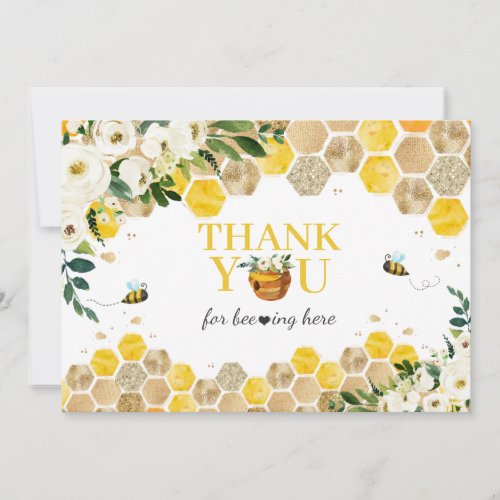 Bee Baby Shower Mommy To Bee Gender Neutral Thank You Card
