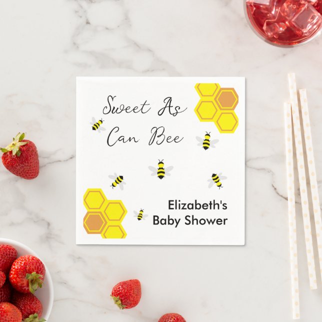 Bee Baby Shower Napkins (Insitu)