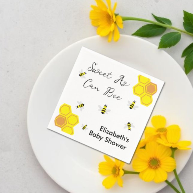 Bee Baby Shower Napkins (Creator Uploaded)