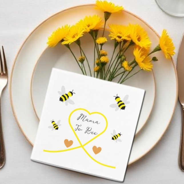 Bee Baby Shower Napkins (Creator Uploaded)