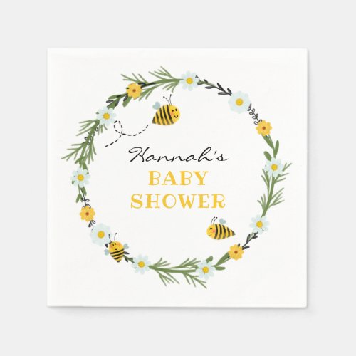 Bee Baby Shower Napkins