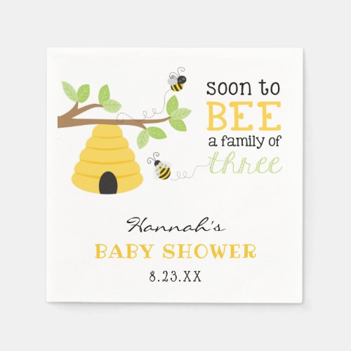 Bee Baby Shower Napkins