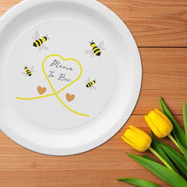 Bee Baby Shower Paper Plates (Creator Uploaded)