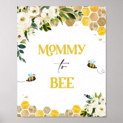 Bee Baby Shower Party Sign Mommy To Bee Decor Sign