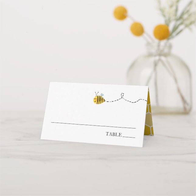 Bee Baby Shower Place Cards (Front)