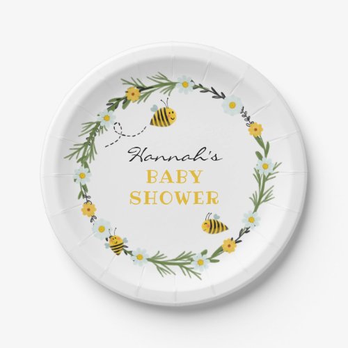 Bee Baby Shower Plate