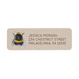 Bee Baby Shower Return Address Label