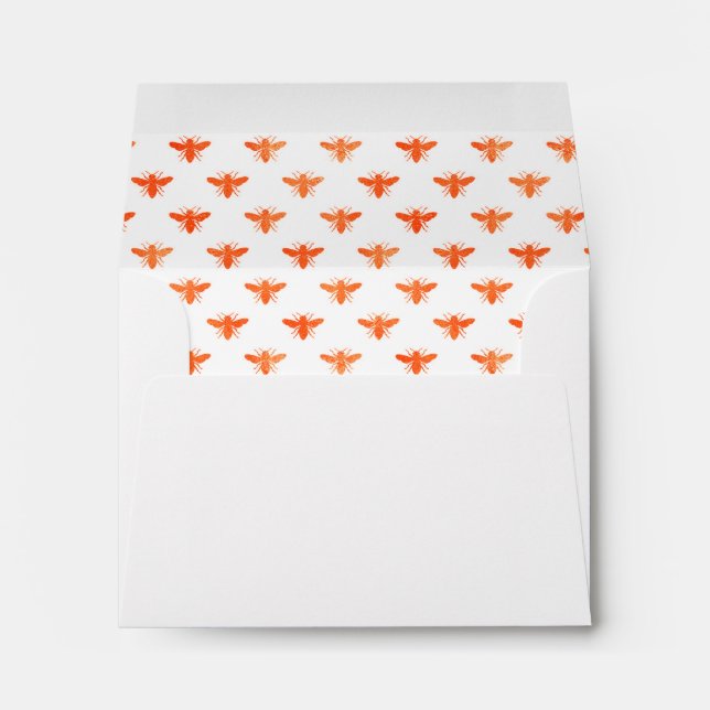 Bee Baby Shower rose gold honey bees Envelope (Back (Bottom))