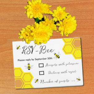 Bee Baby Shower RSVP Card