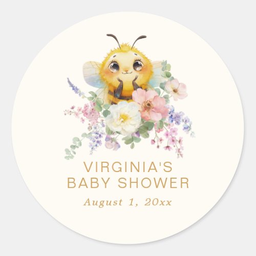 Bee Baby Shower Sticker