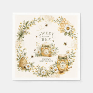 Bee Baby Shower Sweet As Can Bee Gender Neutral Napkins