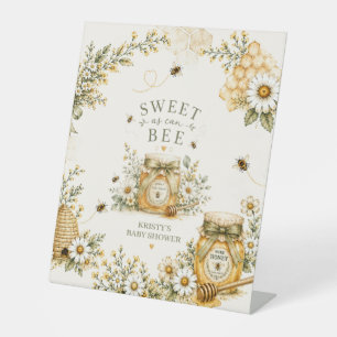 Bee Baby Shower Sweet As Can Bee Gender Neutral Pedestal Sign