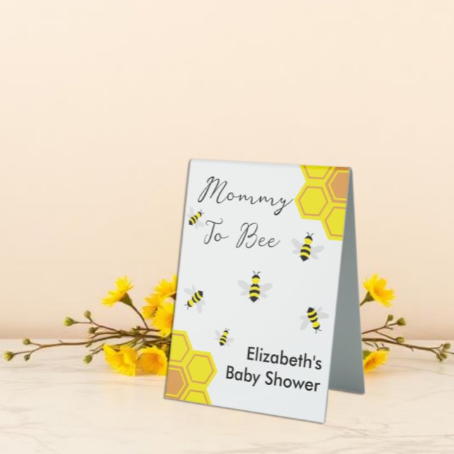 Bee Baby Shower Table Tent (Creator Uploaded)