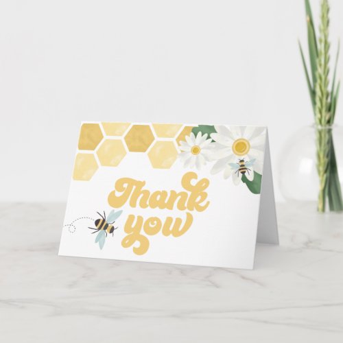 Bee Baby Shower Thank You Card