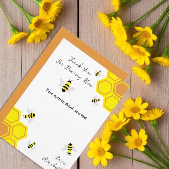 Bee Baby Shower Thank You Card (Creator Uploaded)