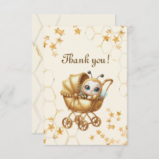 bee baby shower thank you card