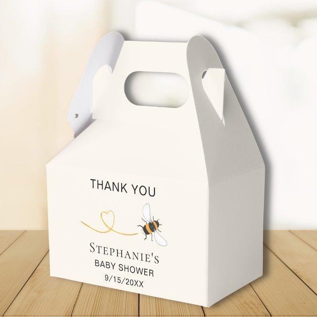 Bee Baby Shower Thank You Favor Boxes (Creator Uploaded)