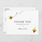 Bee Baby Shower Thank You Postcard | Zazzle