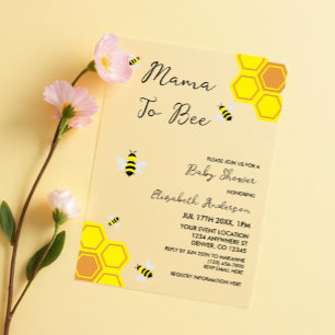 Bee Baby Shower Vellum Invitations
