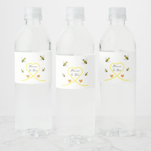 Bee Baby Shower Water Bottle Label