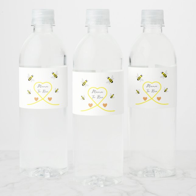 Bee Baby Shower Water Bottle Label (Bottles)