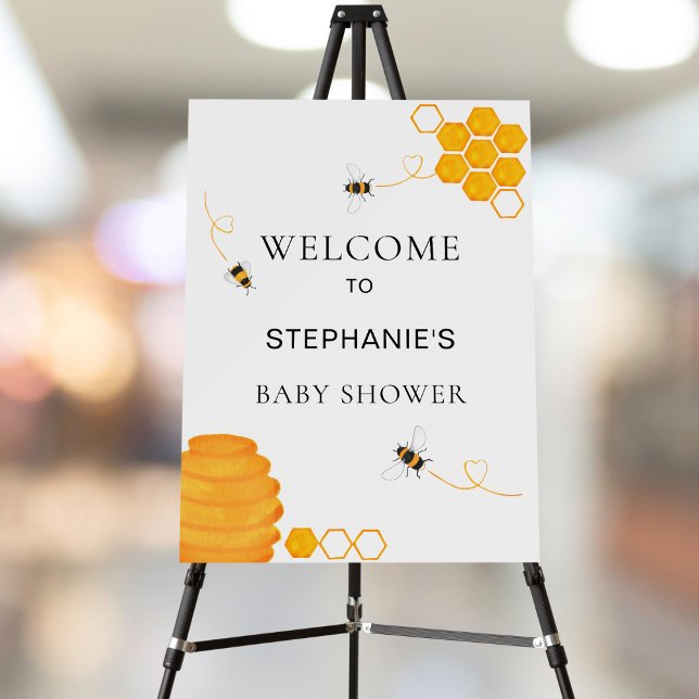 Bee Baby Shower Welcome  Foam Board (Creator Uploaded)