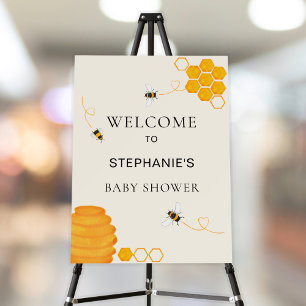 Bee Baby Shower Welcome Foam Board
