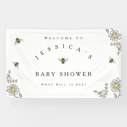 Bee Baby Shower Welcome for Bumble Bee Shower  Banner