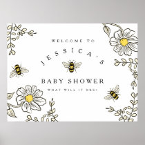 Bee Baby Shower Welcome for Bumble Bee Shower Poster