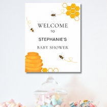 Bee Baby Shower Welcome Poster