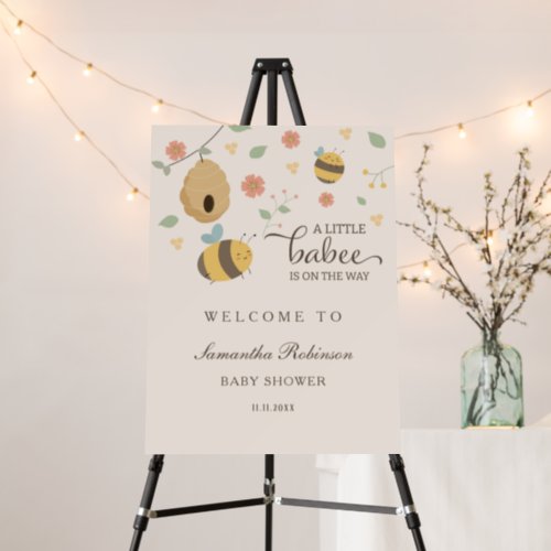  Bee baby shower Welcome Sign