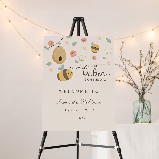  Bee baby shower Welcome Sign (In Situ (Stand))