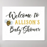 Bee Baby Shower Welcome Sign