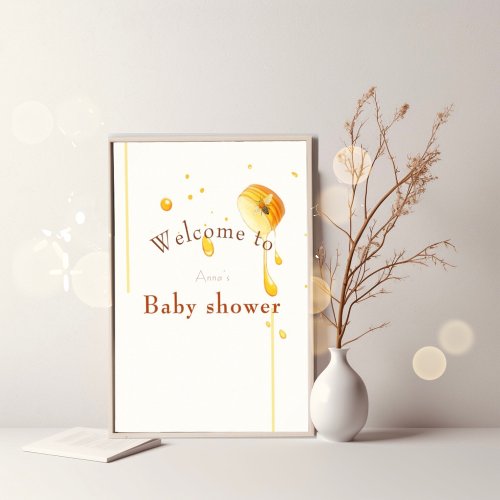  bee baby shower welcome sign